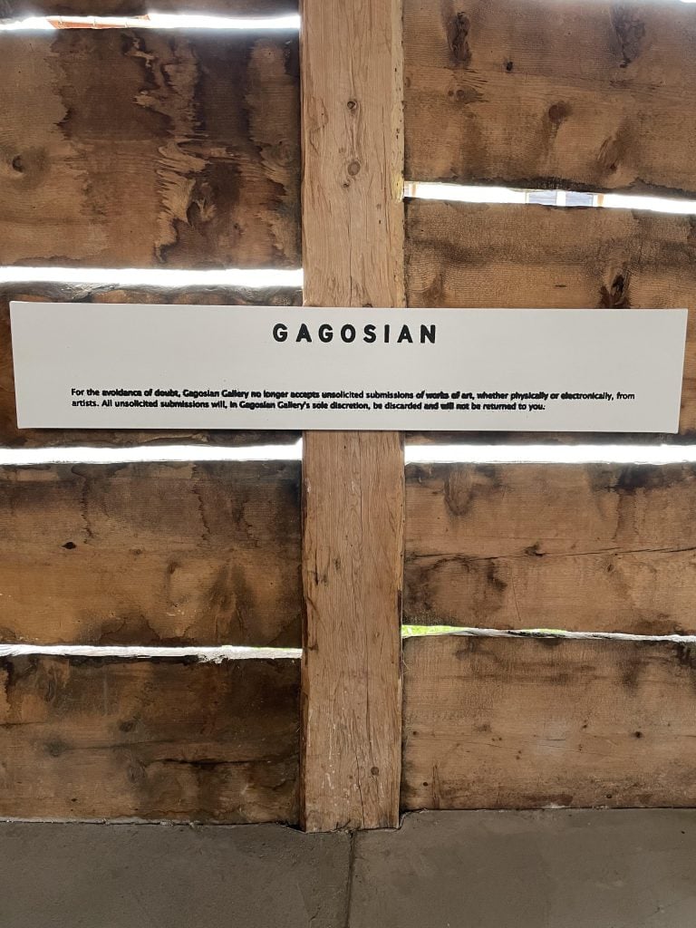 Umm, thanks but no thanks, Gagosian doesn’t take kindly to unsolicited materials. Courtesy of Kenny Schachter.