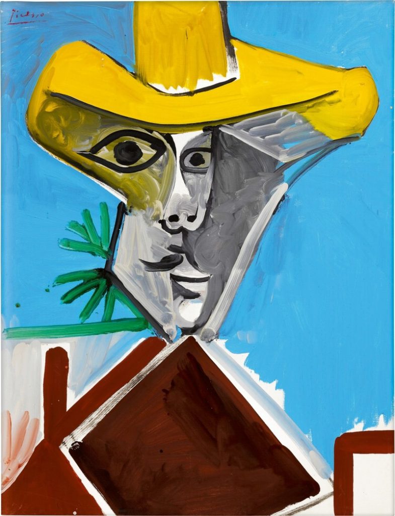 Pablo Picasso, <i>Buste d'homme</i> (1969). Courtesy of Sotheby's. 