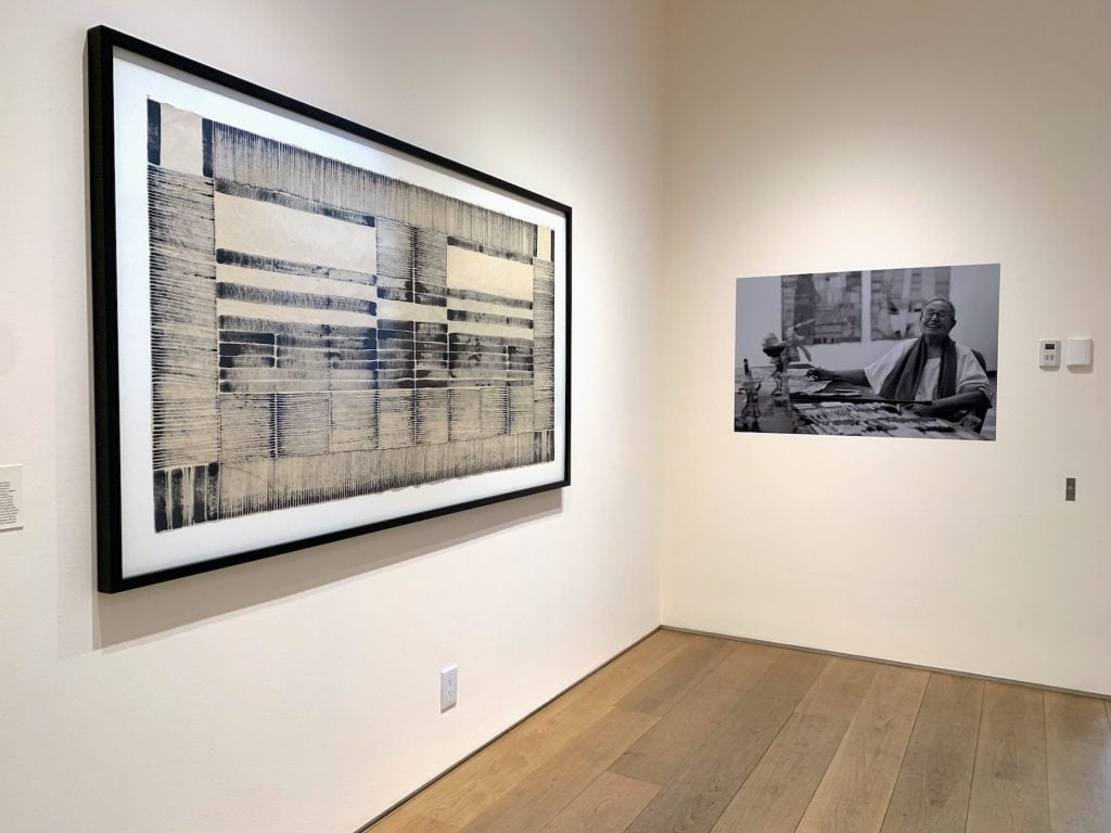 Installation view of “Huguette Caland: Tête-à-Tête” at the Drawing Center. Photo by Ben Davis.
