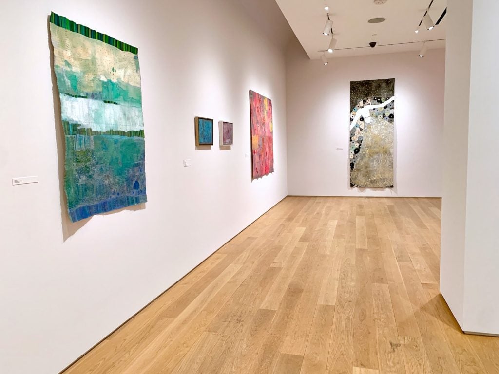 Installation view of “Huguette Caland: Tête-à-Tête” at the Drawing Center. Photo by Ben Davis.