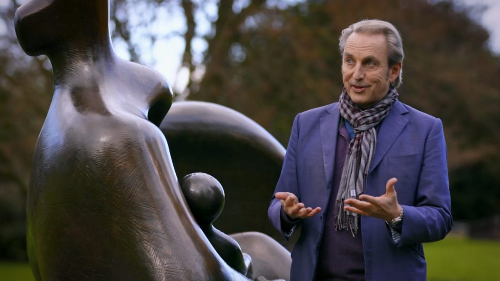 Philip visits the Henry Moore Foundation in Hertfordshire. Screenshot courtesy of BBC.