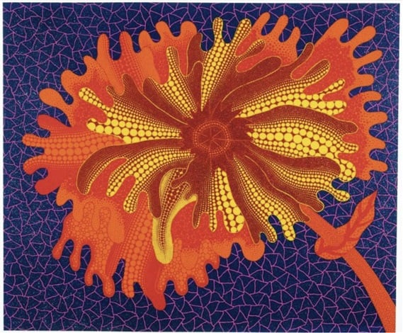 Yayoi Kusama, Flowers C (2005). Courtesy of David Benrimon Fine Art, LLC.