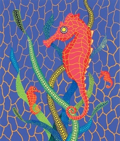 Yayoi Kusama, Seahorses (1989). Courtesy of Guy Hepner.