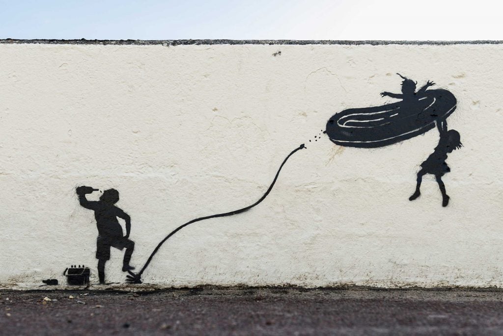 Banksy, <i>A Great British Spraycation</i> (2021). Courtesy of the artist.