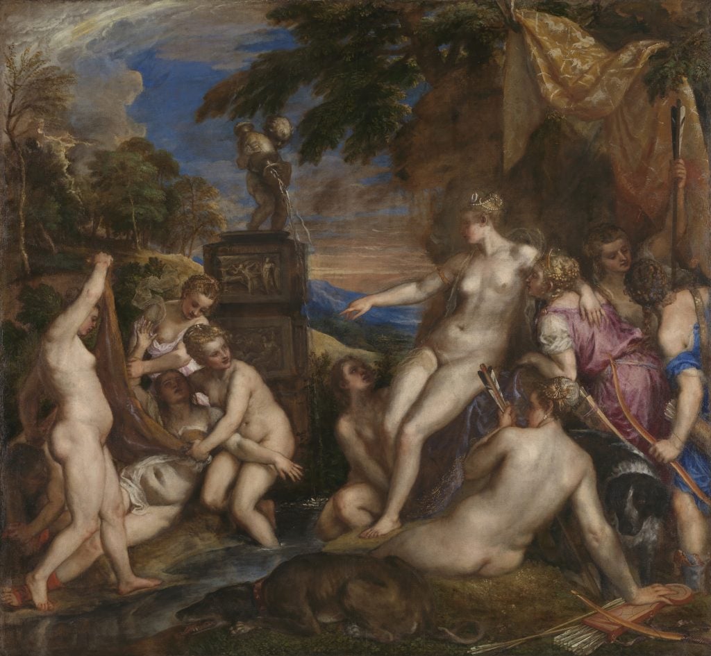 Titian, <i>Diana and Castillo</i> (1556-59). Collection of the National Gallery London/the National Galleries of Scotland.