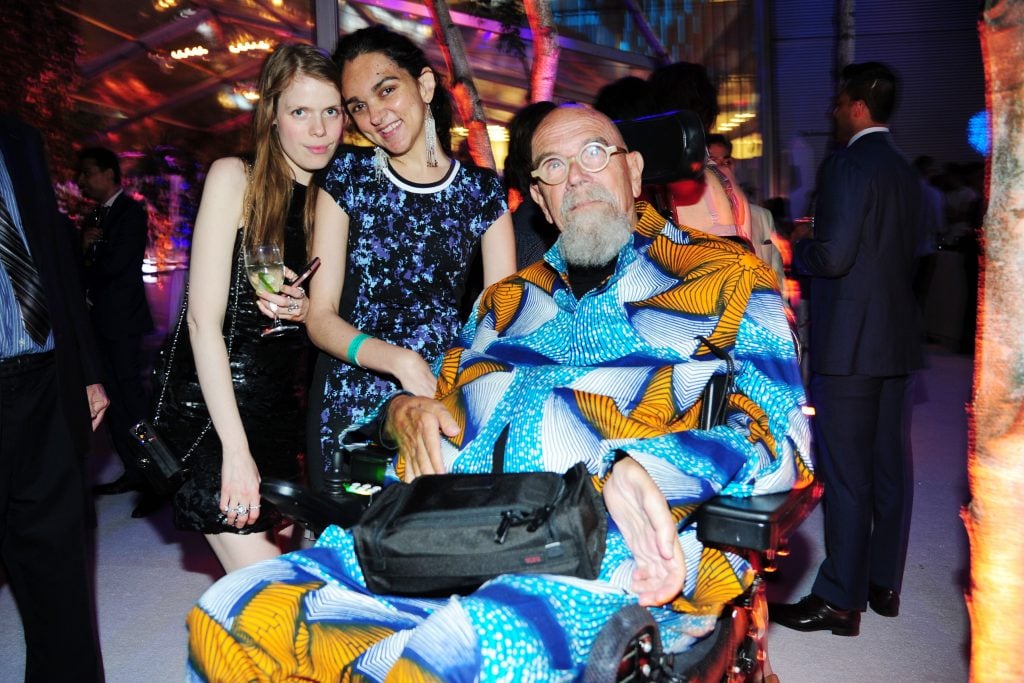 Chuck Close at the 2016 MoMA Party in the Garden Benefit at the Museum of Modern Art, New York Ciity. Photo by Liam McMullan ©Patrick McMullan.