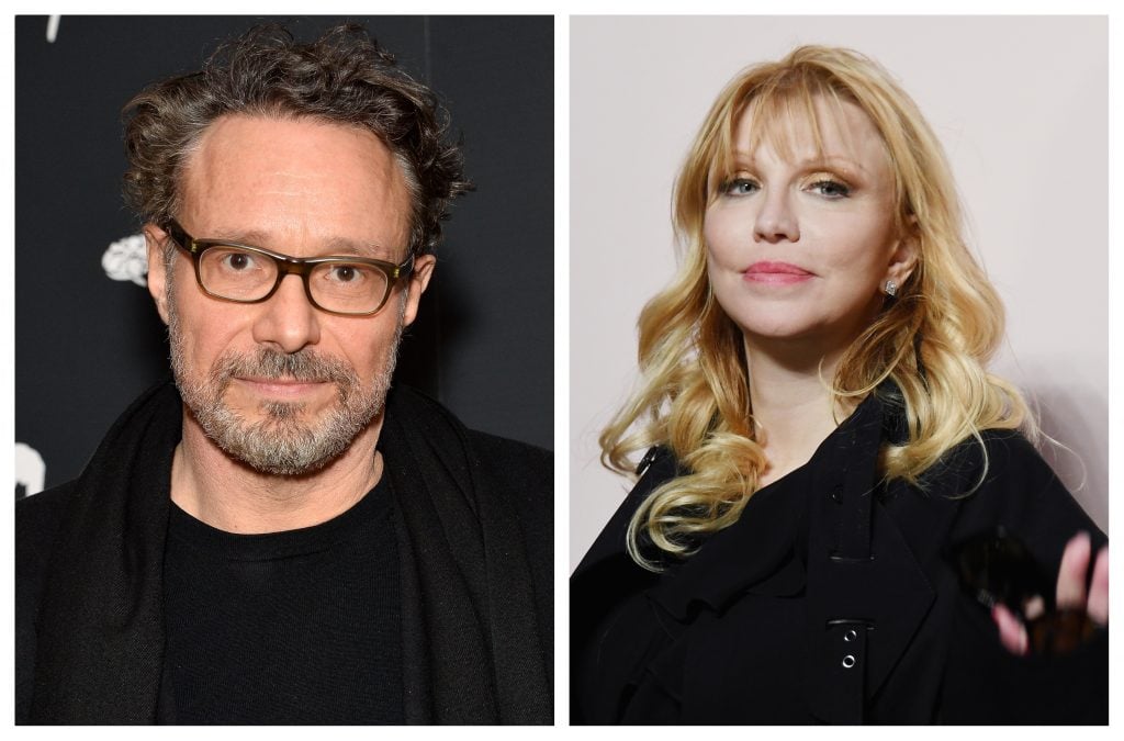 Marco Brambilla and Courtney Love. Photos courtesy Getty Images.