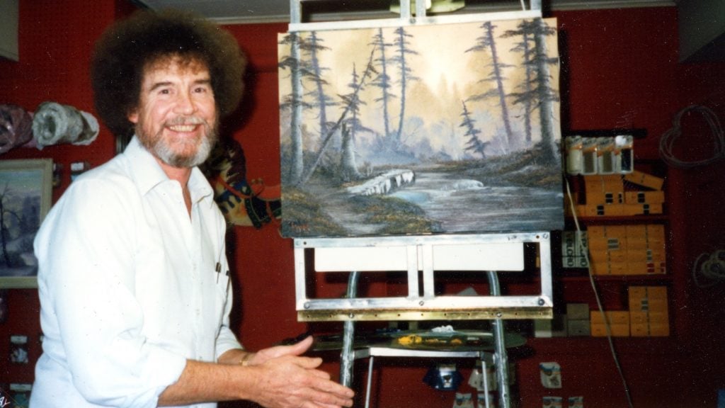 Bob Ross as seen in Bob Ross: Happy Accidents, Betrayal & Greed. Courtesy of Netflix © 2021.