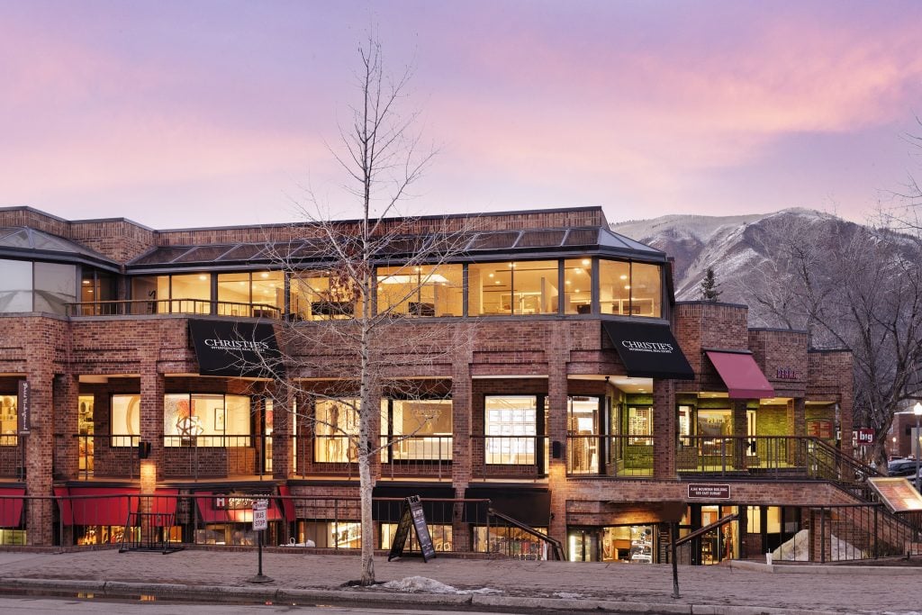 The facade of Christie's Aspen outpost. Courtesy of Christie's.