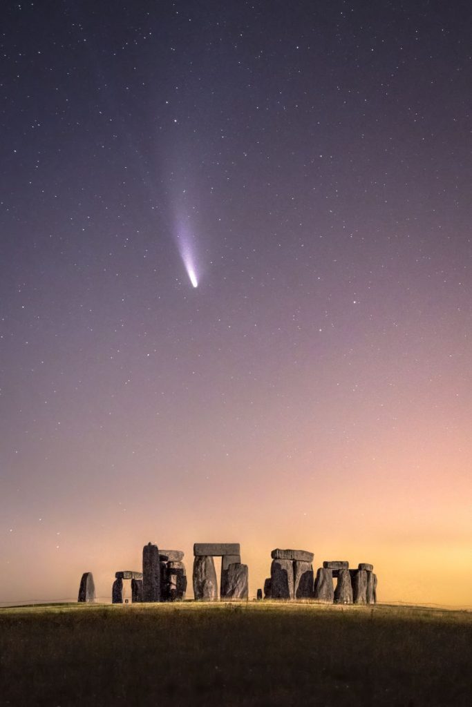 James Rushforth, Comet Neowise over Stonehenge (2020). Courtesy Royal Museums Greenwich. © James Rushforth.