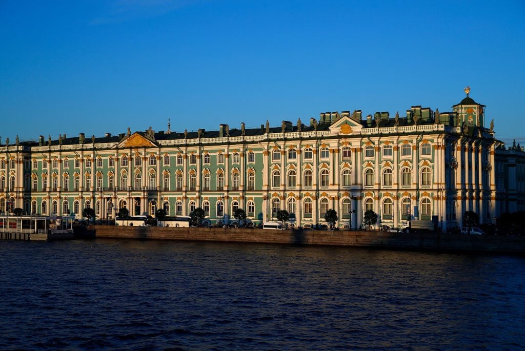 Views of the State Hermitage Museum and Winter Palace St Petersburg, Russia. Photo: by Julian Finney/Getty Images.