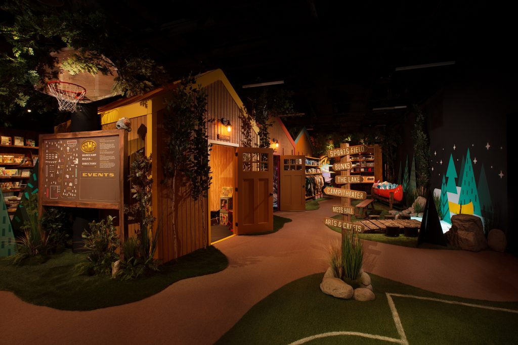 Interior view of an in-store production at Camp, a family-centric retailer using ticketed experiences to sell toys. Courtesy of Camp.