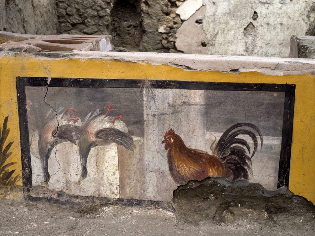 The Thermopolium or fast food restaurant of Regio V in Pompeii.  Photo courtesy of Pompeii Archaeological Park