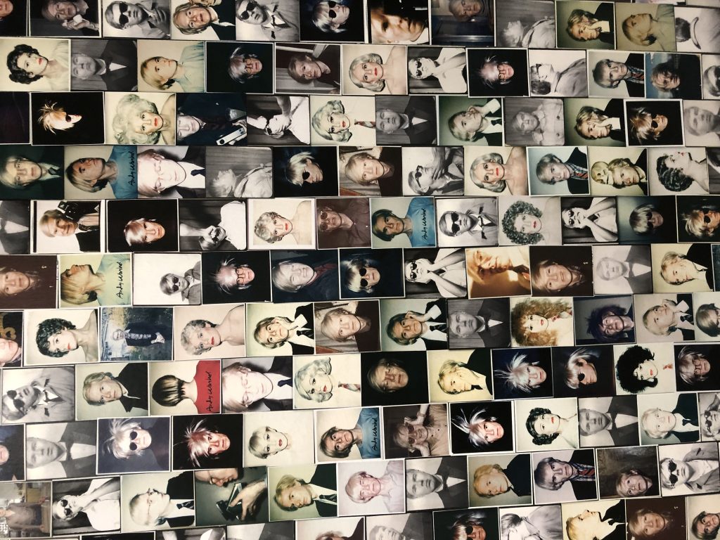 Flavorpaper's Andy Warhol Selfie Polaroid wallpaper at Serendipity 3. Photo courtesy of Serendipity 3. 