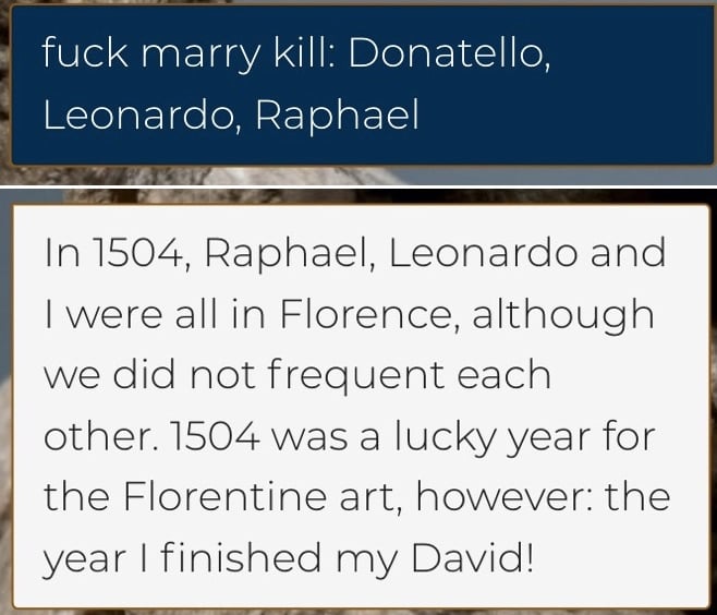 Screenshot of a question and answer for Querlo's AI Michelangelo.