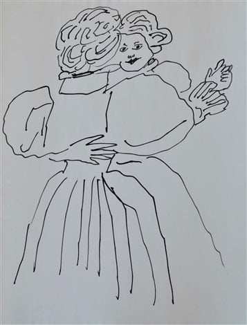 Andy Warhol, Untitled (Dancing Couple) (1954). Courtesy of Long-Sharp Gallery. 