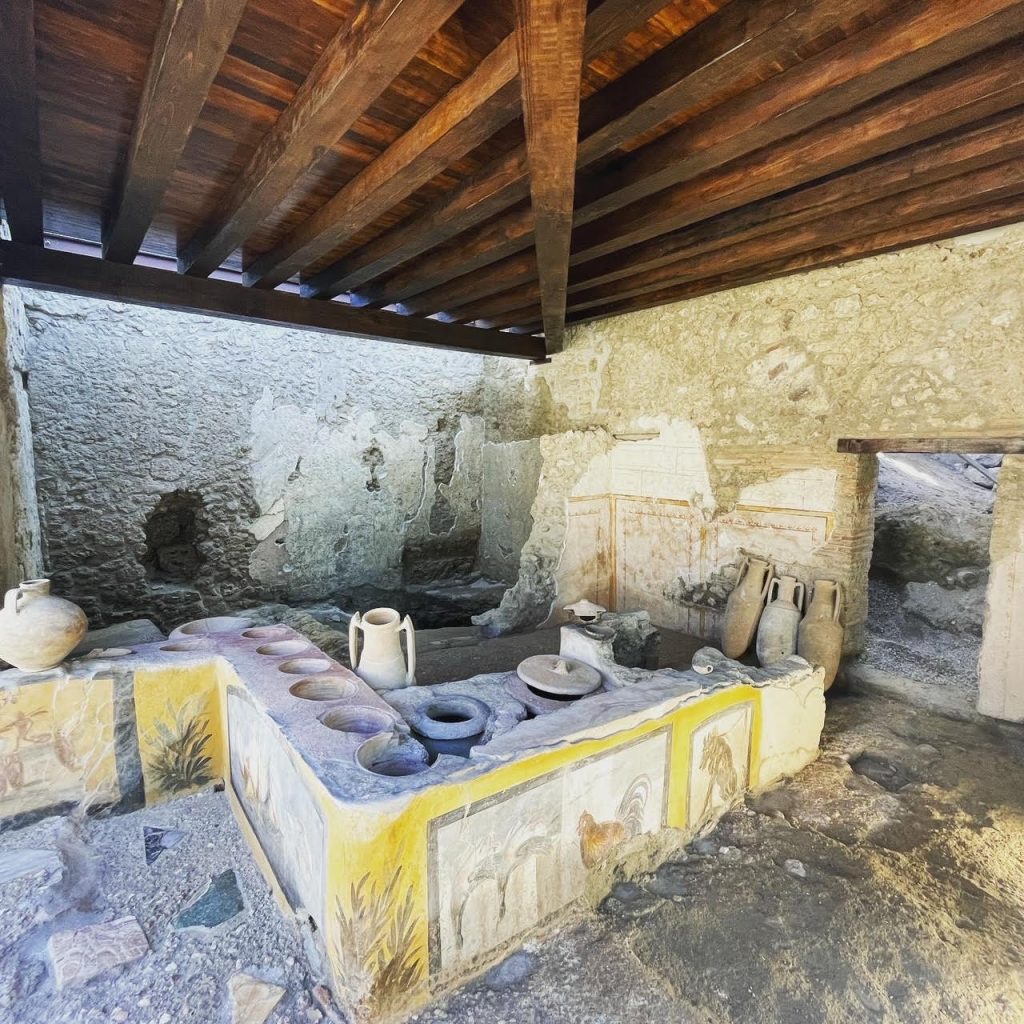 The thermopolium, or fast food restaurant, of Regio V in Pompeii. Photo courtesy of Archaeological Park of Pompeii