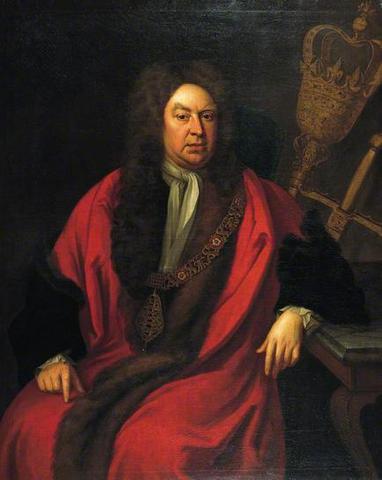 A painted portrait of Sir Gilbert Heathcote, formerly on view at the Bank of England’s headquarters in London.