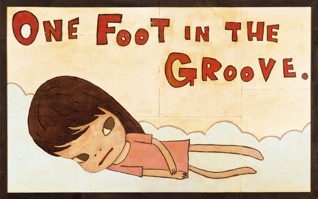 Yoshitomo Nara, <em>One Foot in the Groove (for Donnie Fritts)</em>, 2010. Photo courtesy of Seoul Auction, ©Yoshitomo Nara.