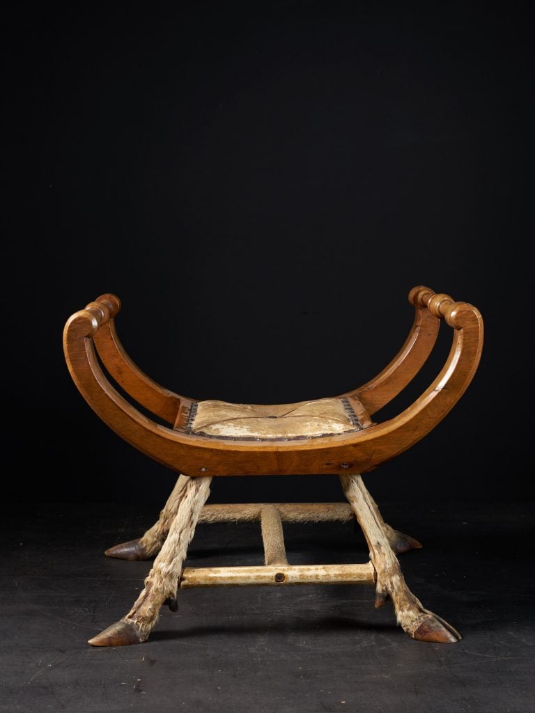 Rowland Ward, Unusual Roman Walnut Chair with Deer Feet. Courtesy of Spectandum.