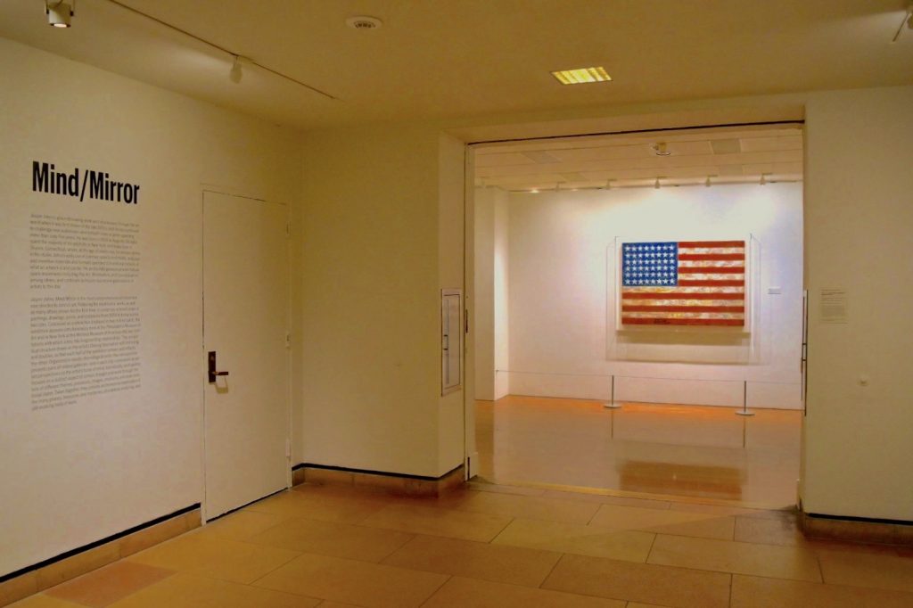 The entrance to "Jasper Johns: Mind/Mirror" at the Philadelphia Museum of Art. Photo by Ben Davis.