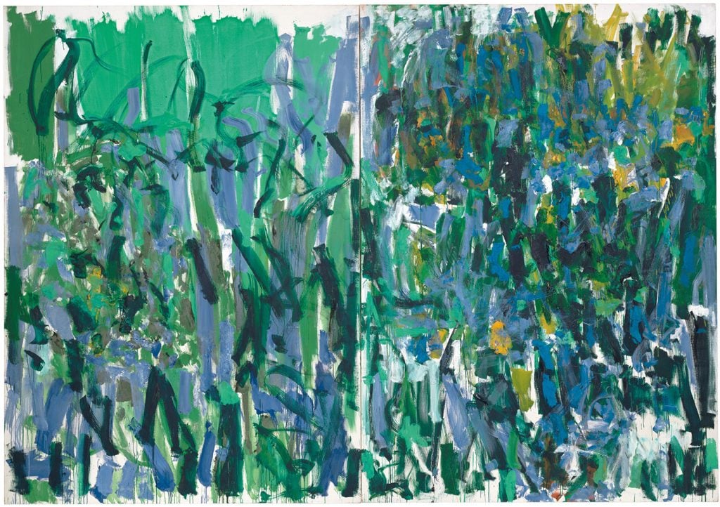 Joan Mitchell, No Rain (1976). Collection the Museum of Modern Art, New York, gift of the estate of Joan Mitchell; ©estate of Joan Mitchell.