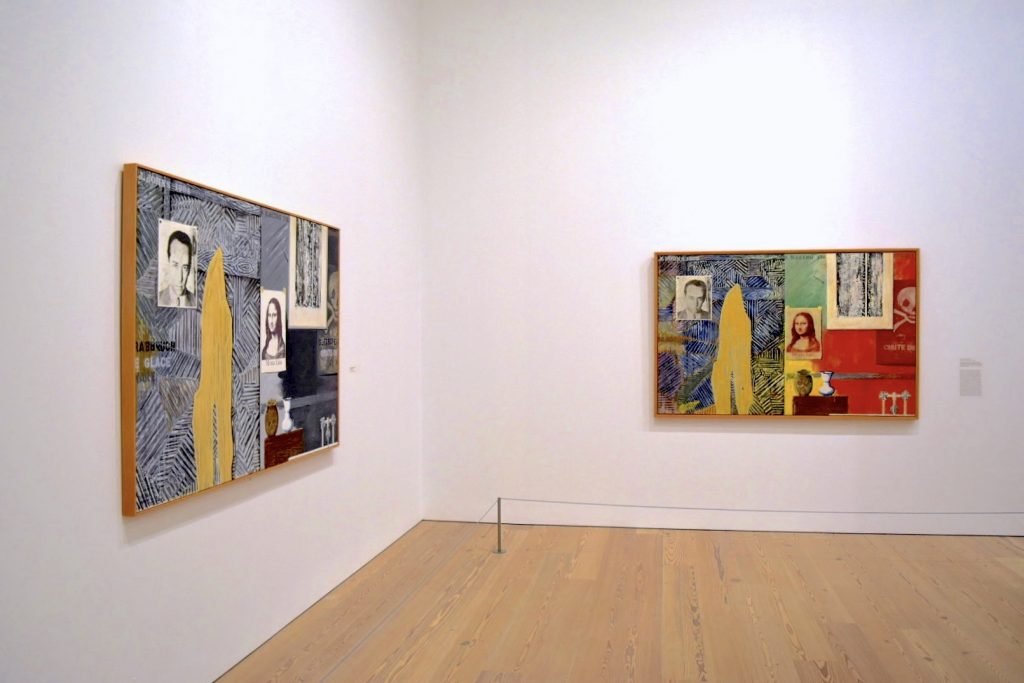 Installation view of two versions of <em>Racing Thoughts</em> in the "Mirror/Double" gallery (left: 1984; right: 1983) at the Whitney. Photo by Ben Davis.