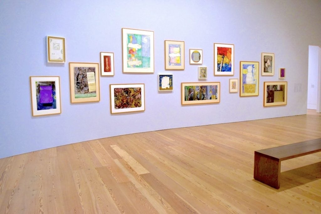 Installation view of the "Dreams" gallery in "Jasper Johns: Mind/Mirror" at the Whitney. Photo by Ben Davis.