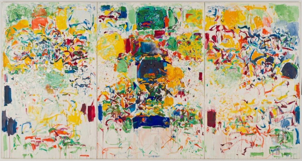 Joan Mitchell, <em>Sans neige</em> (1969). Collection of the Carnegie Museum of Art, Pittsburgh, purchased with funds provided by the Hillman Foundation; ©estate of Joan Mitchell.
