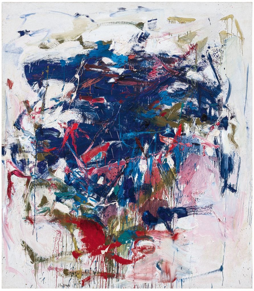 Joan Mitchell, Rock Bottom (1960). Collection of the Blanton Museum of Art, the University of Texas at Austin, gift of Mari and James A. Michener; ©estate of Joan Mitchell.