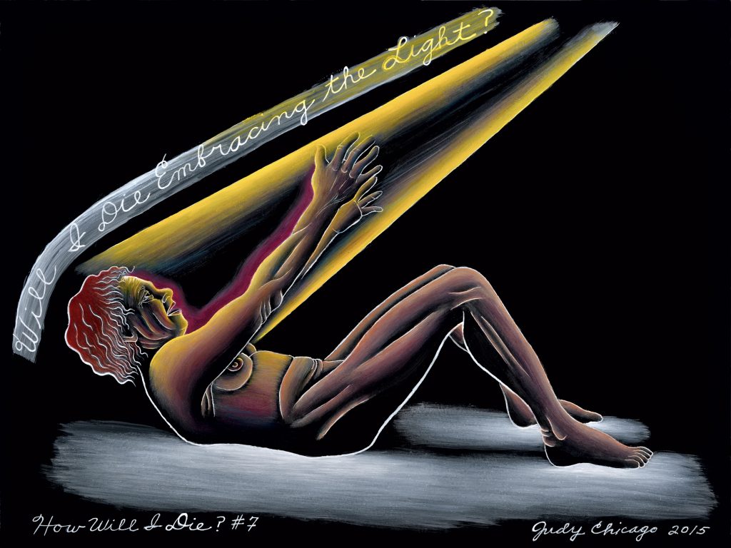 Judy Chicago, <em>How Will I Die #7</em>, from the series "The End: A Meditation on Death and Extinction" (2015). Courtesy of the artist; Salon 94, New York; and Jessica Silverman, San Francisco, ©Judy Chicago/Artists Rights Society (ARS), New York. Photo ©Donald Woodman/ARS, N.Y., courtesy of the Fine Arts Museums of San Francisco. 