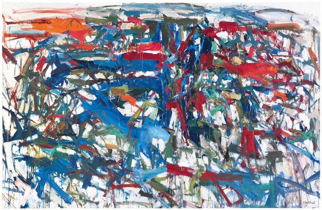 Joan Mitchell, To the Harbormaster (1957). Photo by Tony Prikryl; AKSArt LP; ©estate of Joan Mitchell.