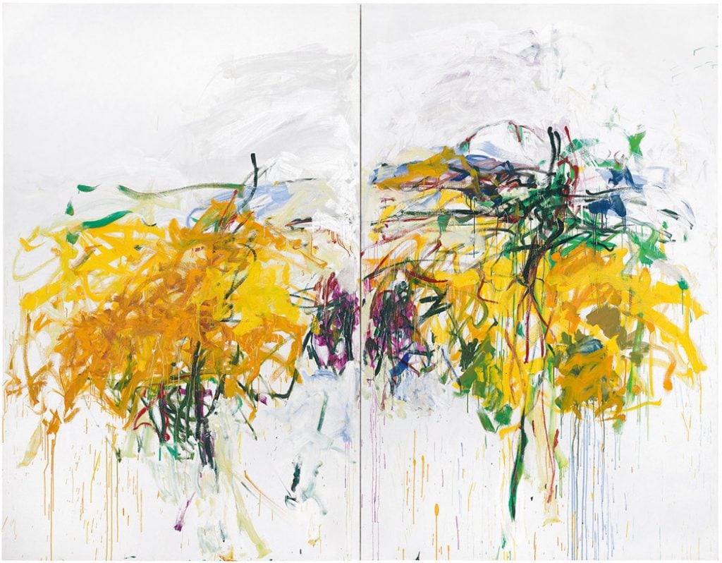 Joan Mitchell, Untitled (1992). Photo courtesy of Cheim and Read, New York, Komal Shah and Gaurav Garg Collection, ©estate of Joan Mitchell.
