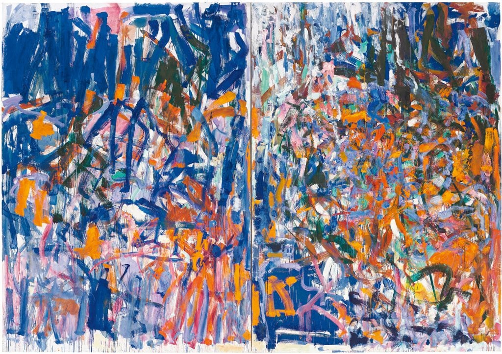 Joan Mitchell, Weeds (1976). Photo by Ian Lefebvre for the Art Gallery of Ontario; collection of irshhorn Museum and Sculpture Garden, Smithsonian Institution, Washington, D.C., gift of Joseph H. Hirshhorn; ©estate of Joan Mitchell.