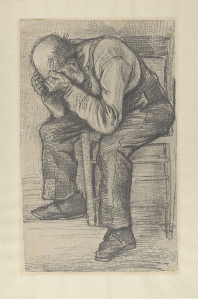Vincent van Gogh, <i>Study for ‘Worn out’</i> (1882). Courtesy of the Van Gogh Museum.