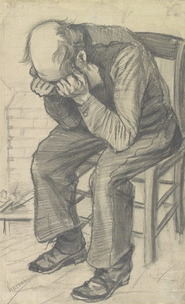 Vincent van Gogh, <i>Worn out</i> (1882). Courtesy of the Van Gogh Museum.