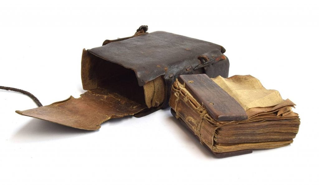 This 18-century Coptic Bible was pulled from auction and is being restituted to Ethiopia. Photo courtesy of Busby.