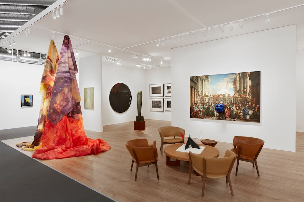Installation view of Pace Gallery at Art Basel, September 2021. Image courtesy Pace Gallery