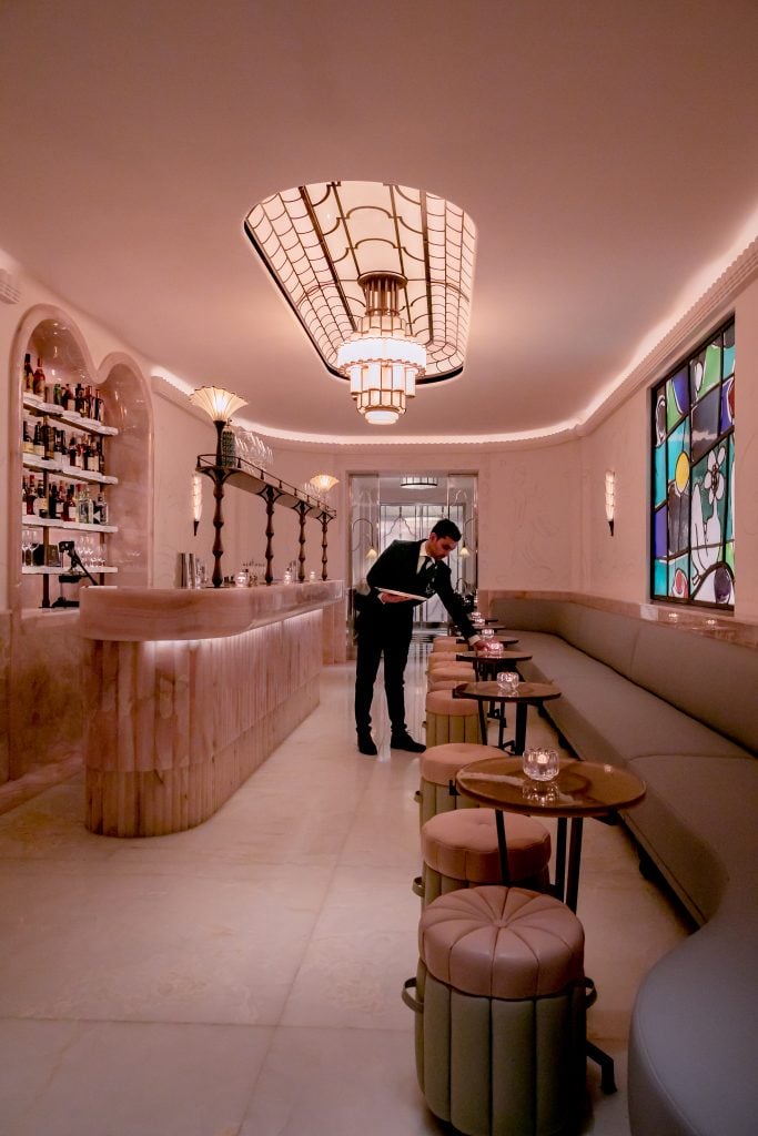 The Painter's Room bar recently opened inside of Claridge's, in Mayfair. Courtesy of Maybourne Hotel Group.