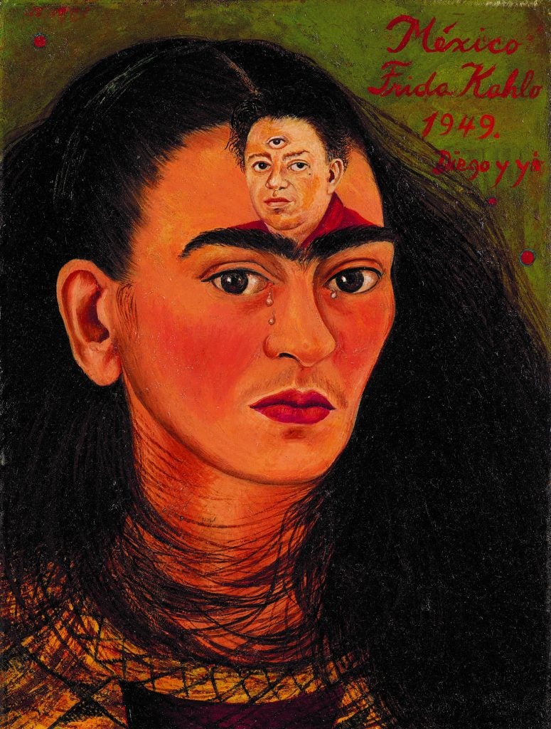 Frida Kahlo, Diego y yo (Diego and I) (1949). Courtesy of Sotheby's.