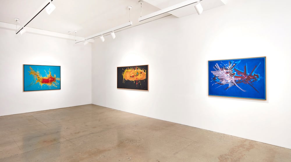 Installation view of Georges Mathieu at Nahmad Contemporary. Image courtesy of Nahmad Contemporary