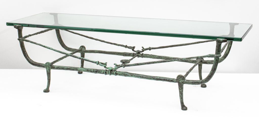 Diego Giacomett, Cradle Table (designed circa 1965).  Stamped signature "Diego." Courtesy of Showplace.