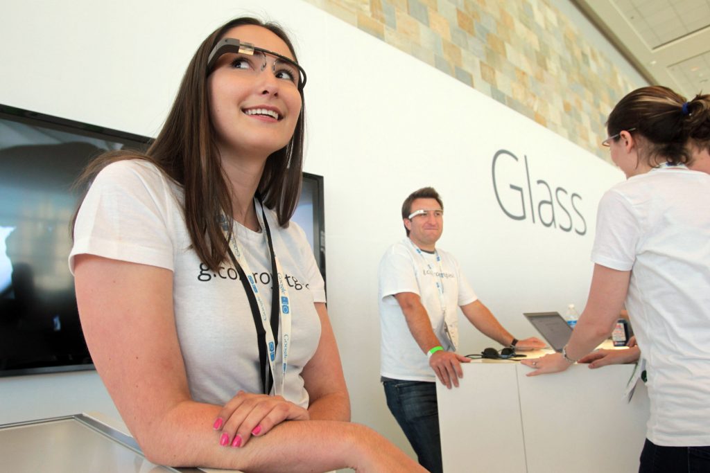 A Google employee wears Glass at Google's Developers Conference on June 27, 2012 in San Francisco, California. (Photo by Mathew Sumner/Getty Images)