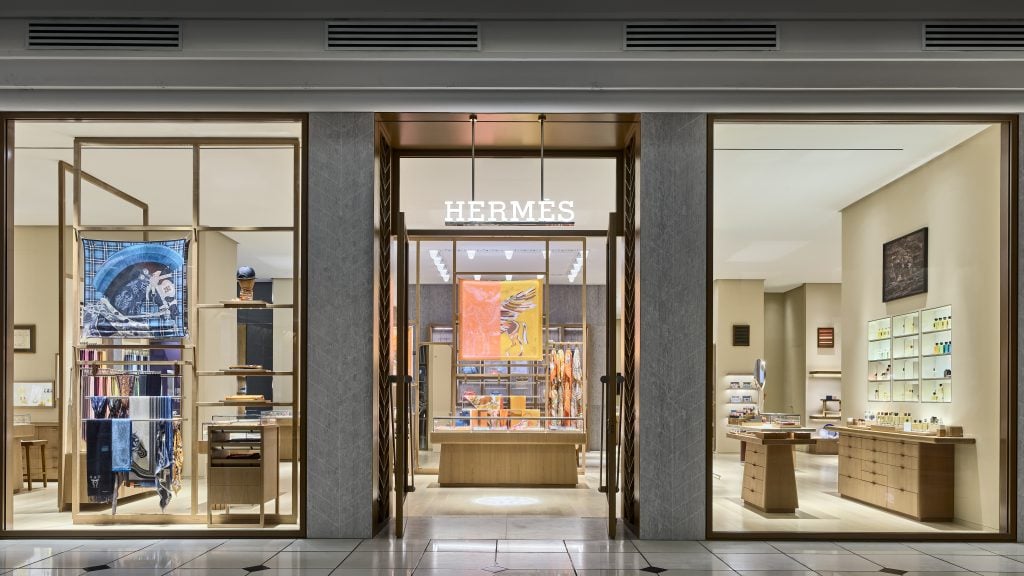 The exterior of the Hermes Troy shop. Photo courtesy Hermes.