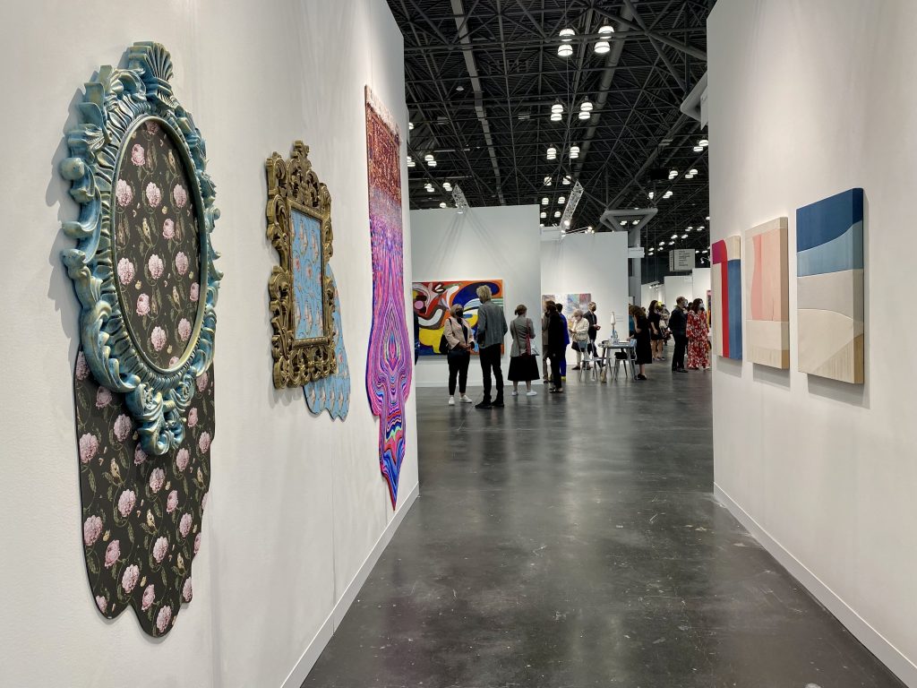 Works at Sapar Contemporary, New York, at the 2021 Armory Show at the Javits Center in New York. Photo by Sarah Cascone.