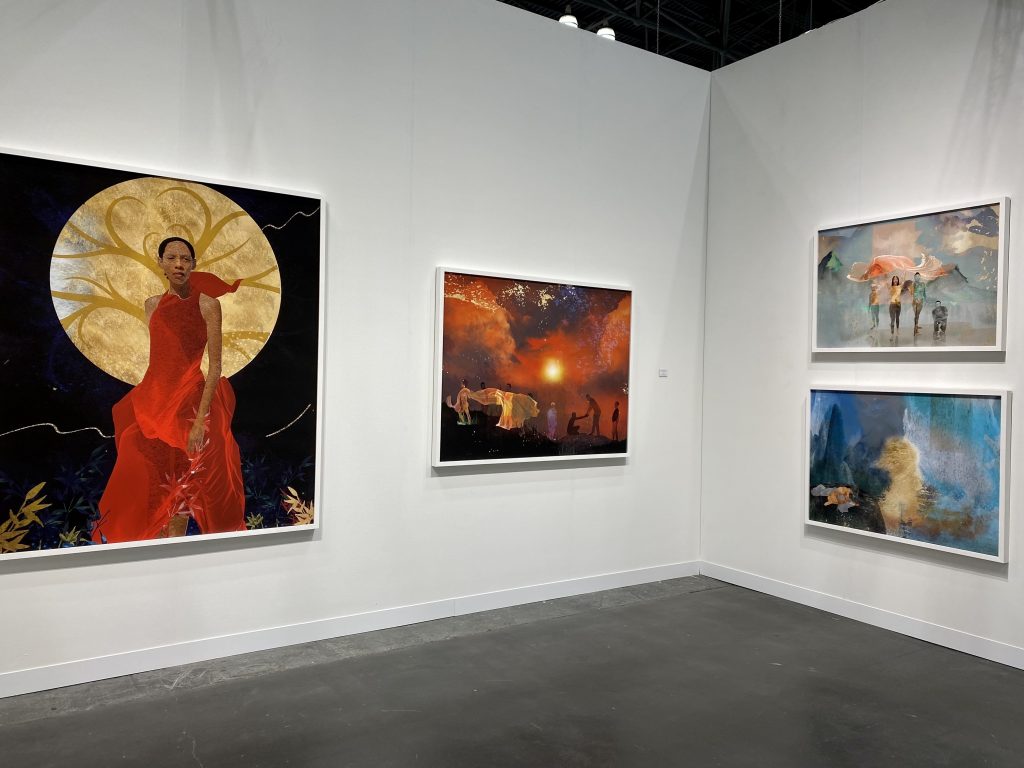 Works by Carla Jay Harris from Luis de Jesus, Los Angeles, at the 2021 Armory Show at the Javits Center in New York. Photo by Sarah Cascone.