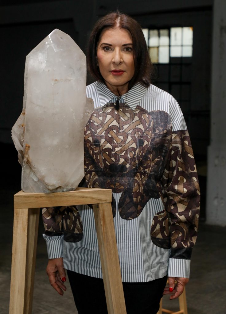 Marina Abramovic attends a preview of 'Traces' by Marina Abramovic and WePresent by WeTransfer, at Old Truman Brewery on September 9, 2021 in London, England. Photo by David M. Benett/Dave Benett/Getty Images for WePresent/WeTransfer.