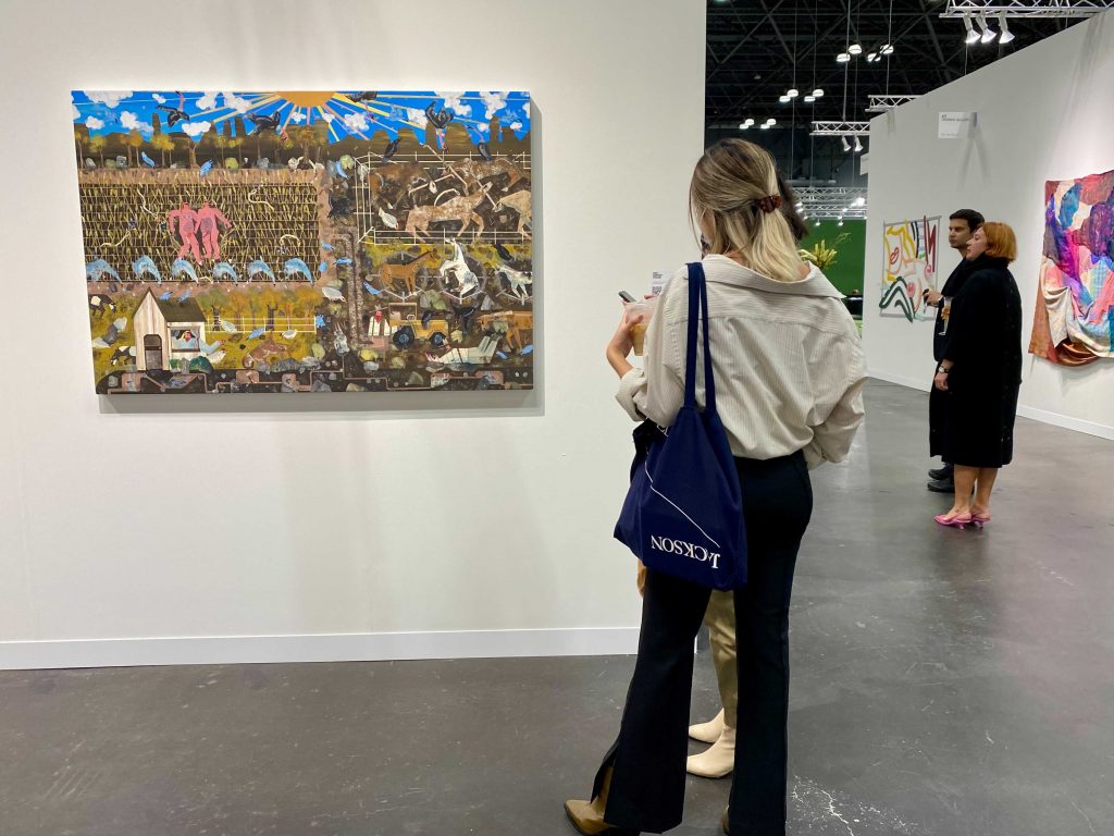 A work by Andrea Joyce Heimer from Half Gallery, New York, at the 2021 Armory Show at the Javits Center in New York. Photo by Sarah Cascone.