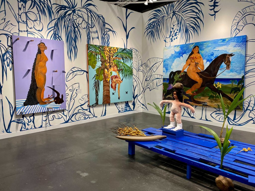 Work by Bony Ramirez from Thierry Goldberg Gallery, New York, at the 2021 Armory Show at the Javits Center in New York. Photo by Sarah Cascone.