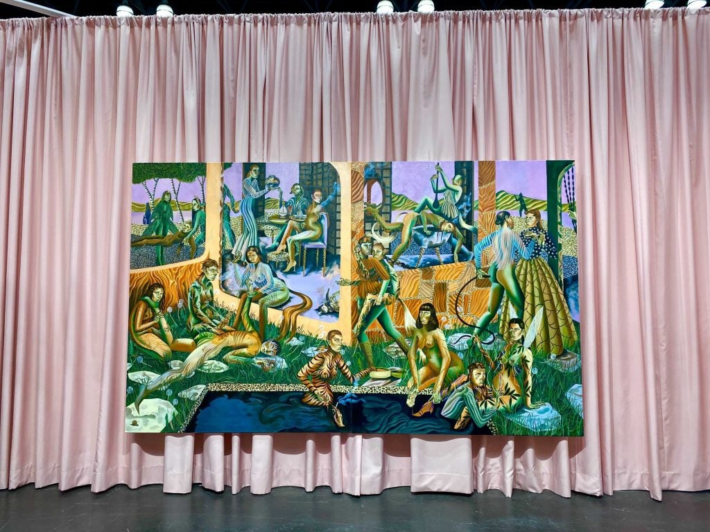 Work by Jessie Makinson from Lyles and King, New York, at the 2021 Armory Show at the Javits Center in New York. Photo by Sarah Cascone.